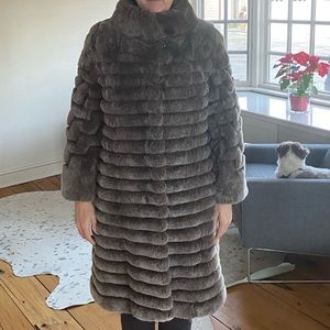 Linda Richards Luxury Rex Rabbit Fur Coat
